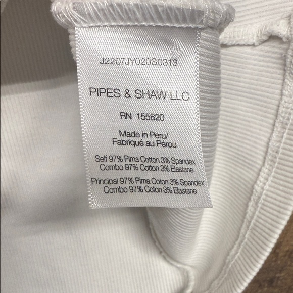 VERONICA BEARD‎ Jeans Top Women Small White Ribbed Rib Knit Ruffle Designer - Picture 4 of 7